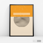 Cuadro Abstracto Minimal Sunset Yellow