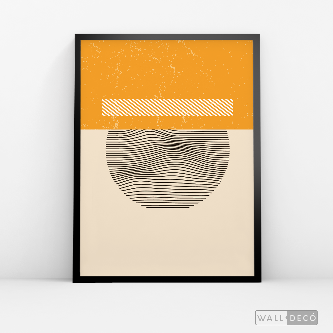 Cuadro Abstracto Minimal Sunset Yellow