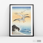 Cuadro Aves Gaviotas Japón