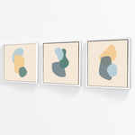 Cargar imagen en el visor de la galería, Tríptico Abstracto Nórdico Celeste (Set x 3)
