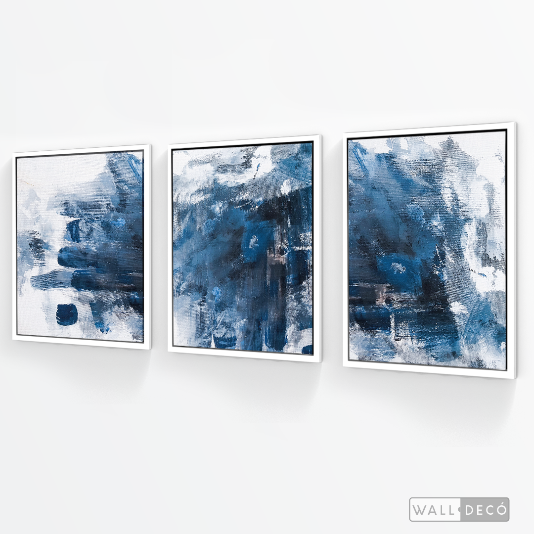 Tríptico Contemporáneo Azul