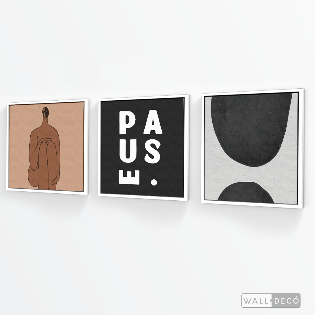 Tríptico Minimalista Latte