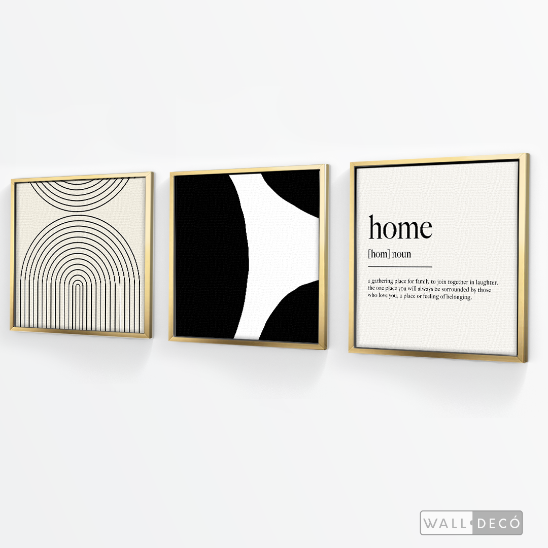 Tríptico Minimalista Home