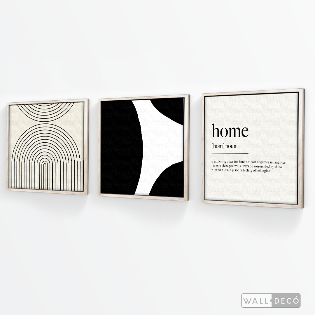 Tríptico Minimalista Home