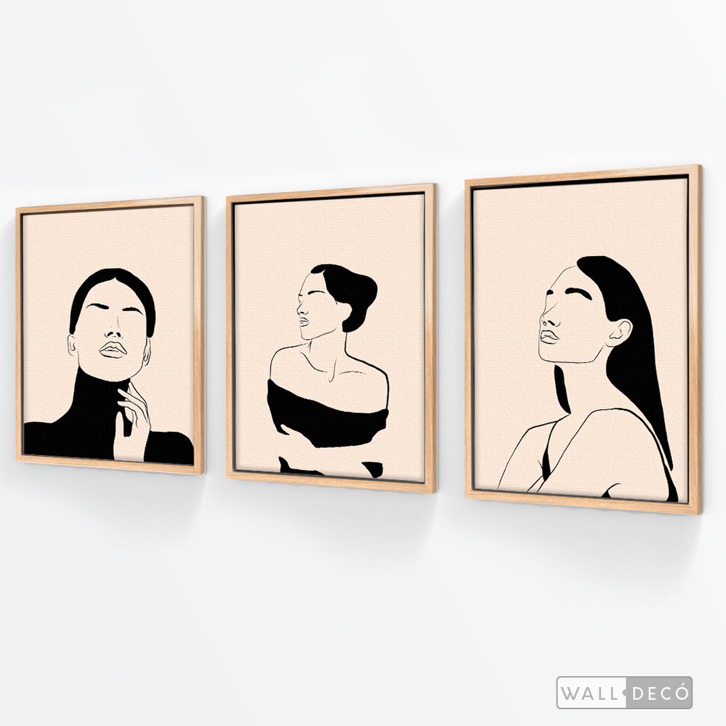 Tríptico Rostros Mujeres (Set x 3)