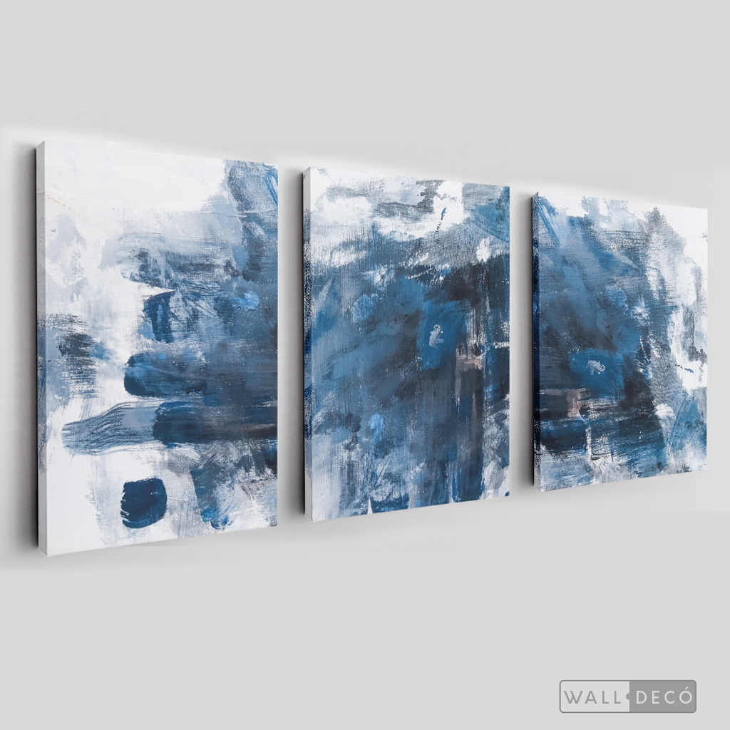 Tríptico Contemporáneo Azul
