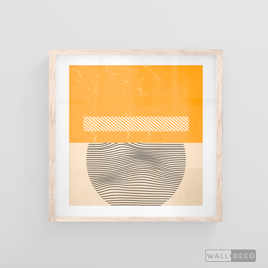 Cuadro Abstracto Minimal Sunset Yellow