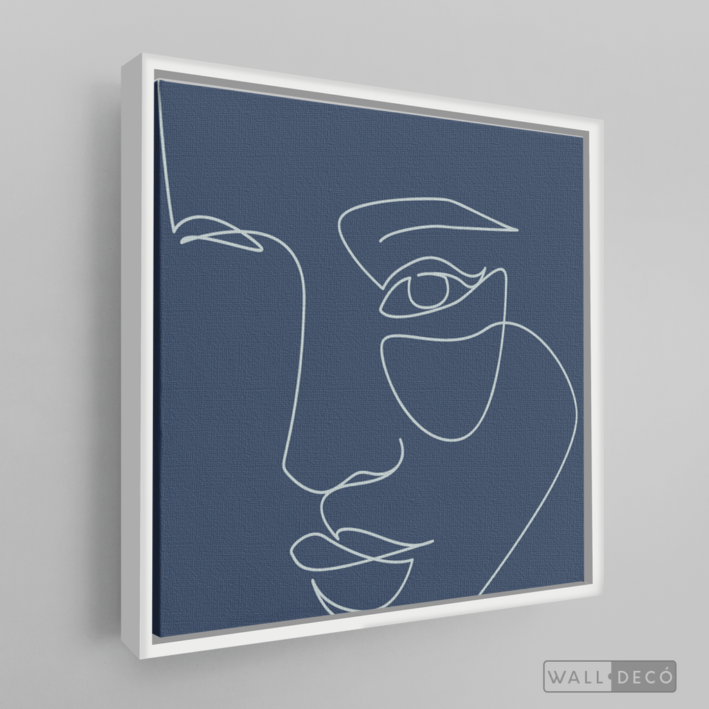 Cuadro Face Lines Azul Dos