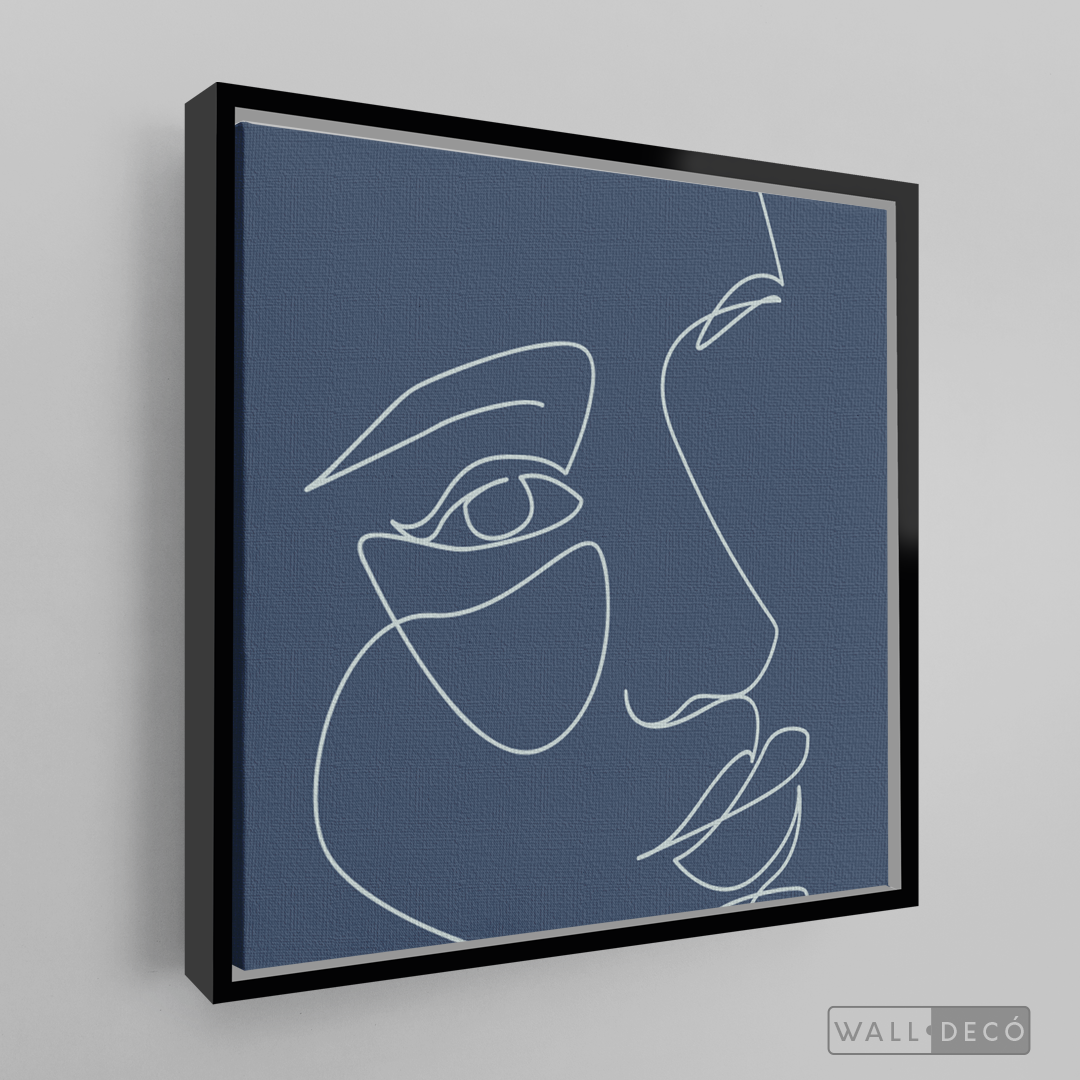 Cuadro Face Lines Azul Dos