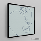 Cuadro Face Lines Azul Dos