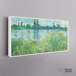 Cargar imagen en el visor de la galería, Cuadro Arte Los Bancos del Sena, Claude Monet
