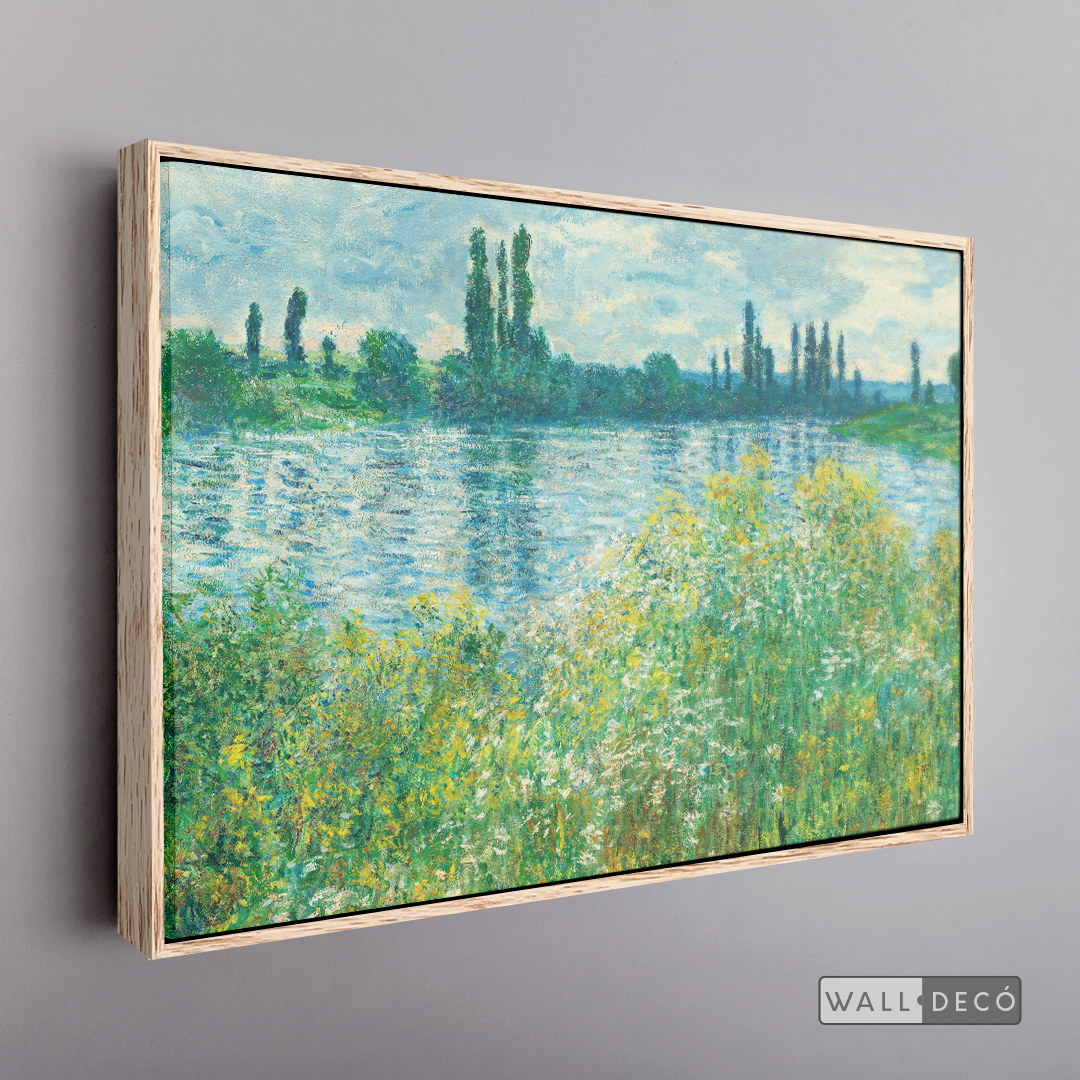 Cuadro Arte Los Bancos del Sena, Claude Monet