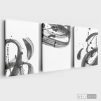 Tríptico Minimalista Pinceladas (Set x 3)