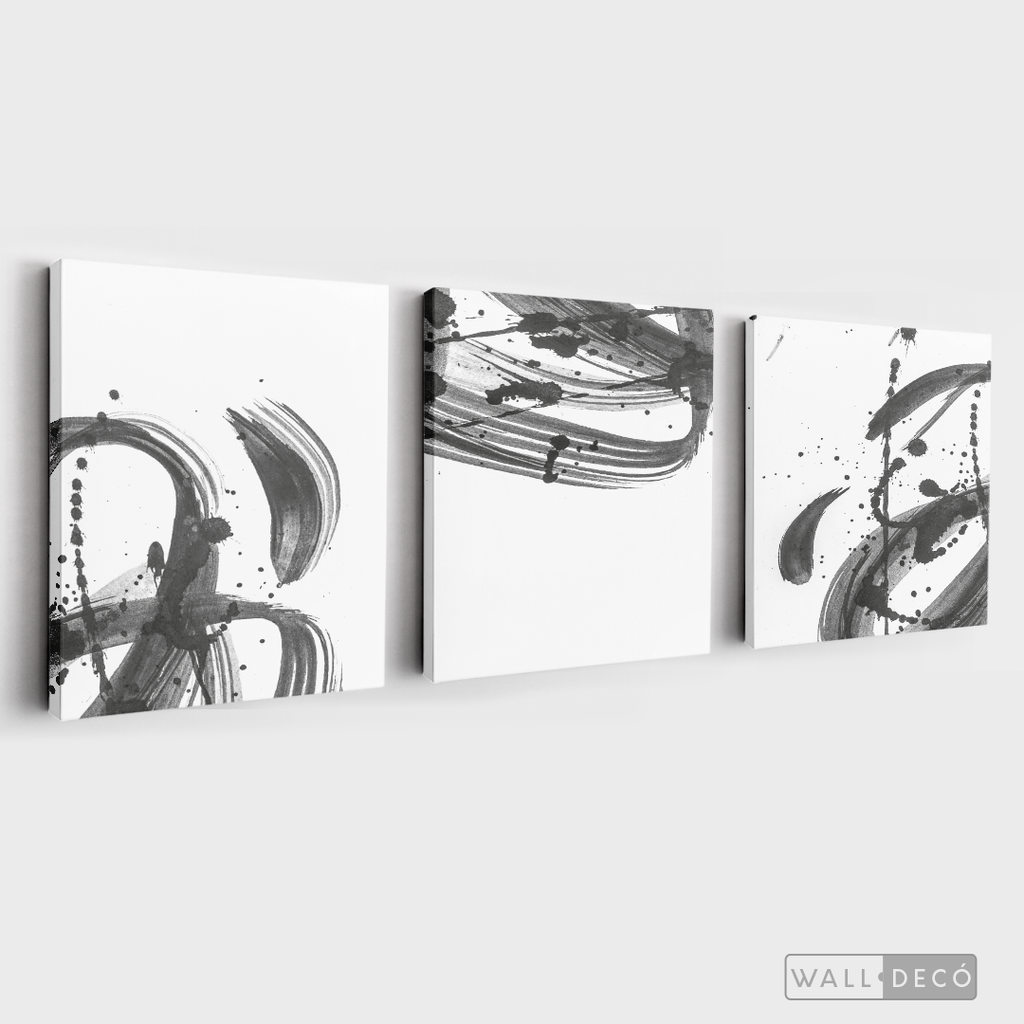 Tríptico Minimalista Pinceladas (Set x 3)