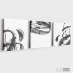 Tríptico Minimalista Pinceladas (Set x 3)