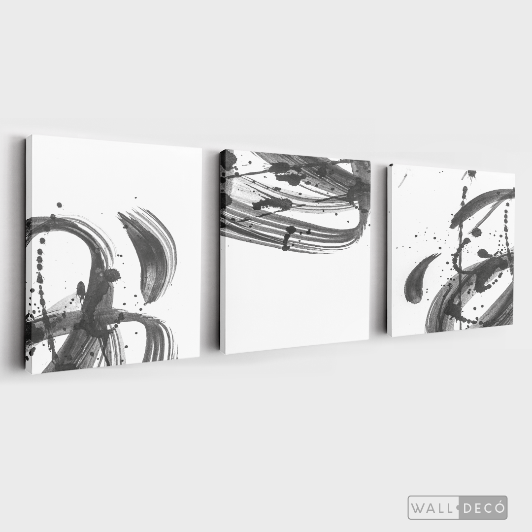 Tríptico Minimalista Pinceladas (Set x 3)