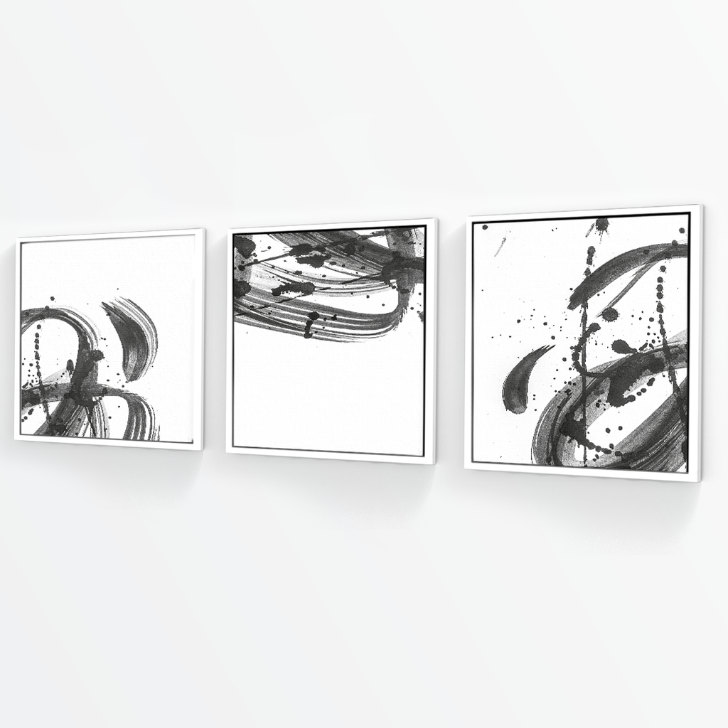 Tríptico Minimalista Pinceladas (Set x 3)