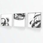 Tríptico Minimalista Pinceladas (Set x 3)