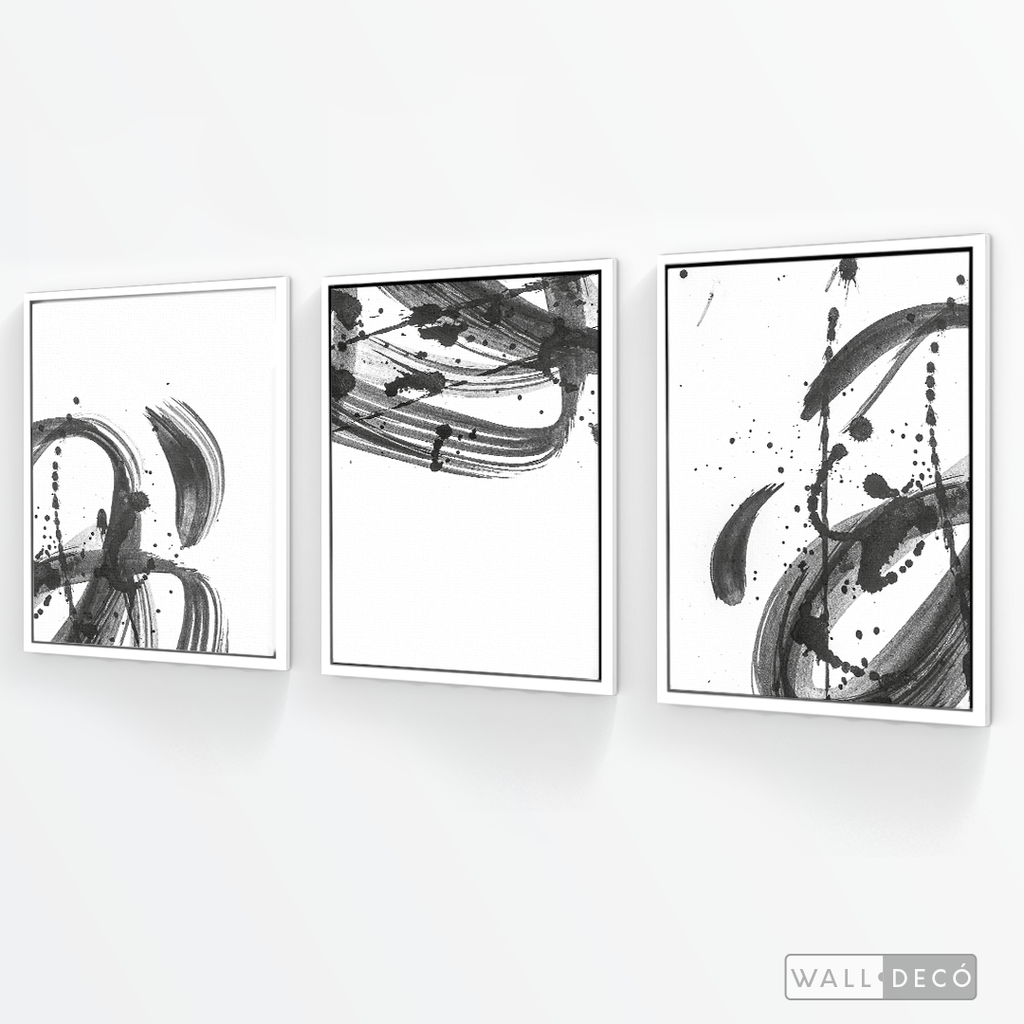 Tríptico Minimalista Pinceladas (Set x 3)