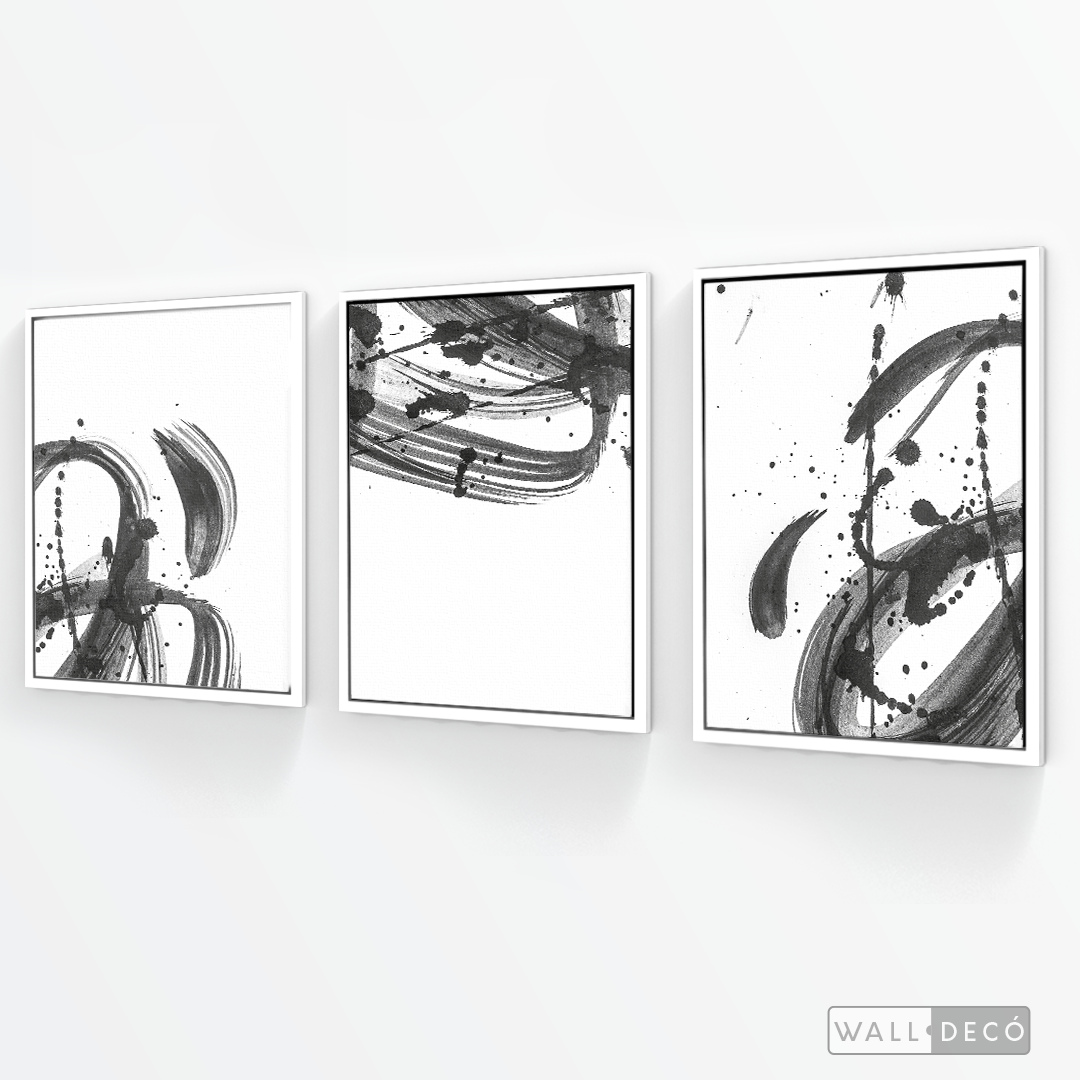Tríptico Minimalista Pinceladas (Set x 3)