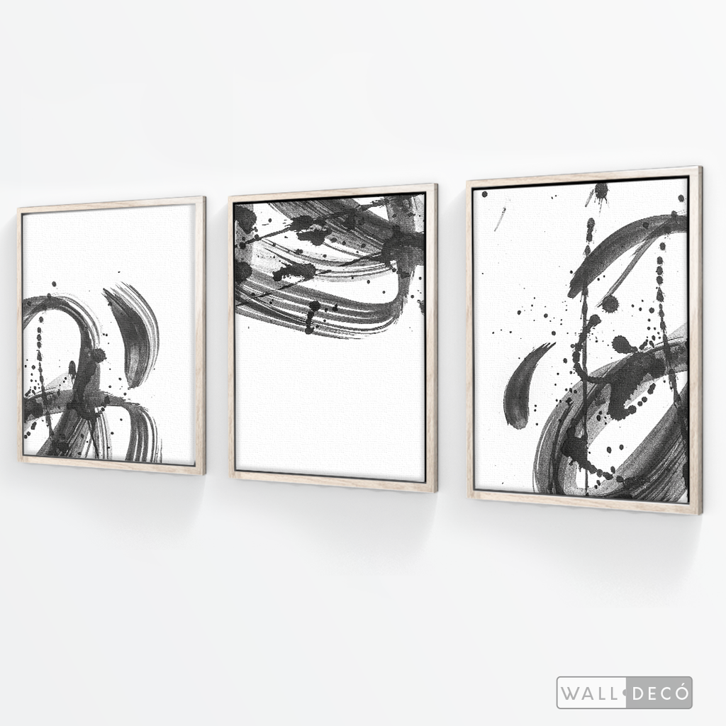 Tríptico Minimalista Pinceladas (Set x 3)