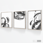 Tríptico Minimalista Pinceladas (Set x 3)
