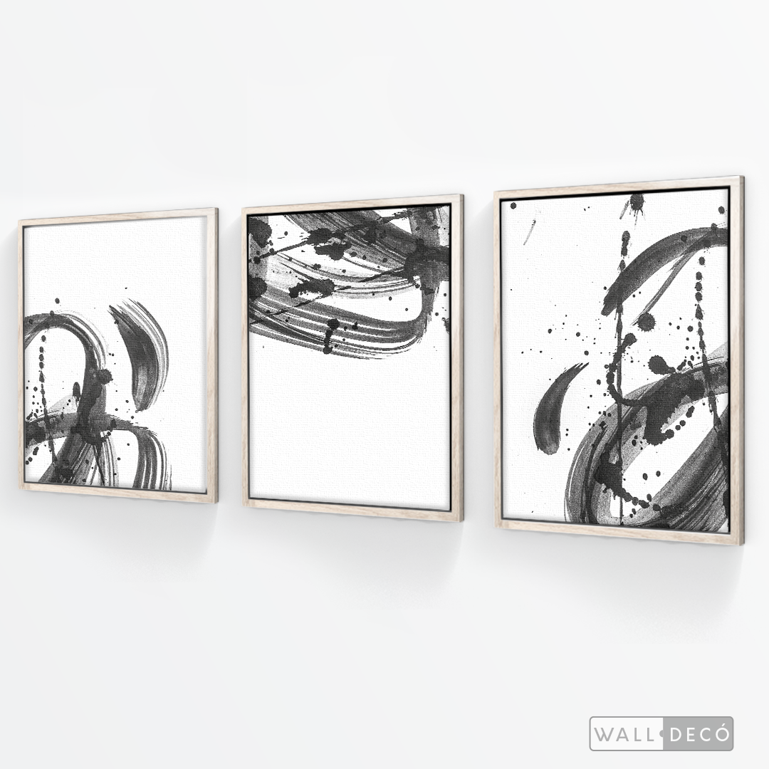 Tríptico Minimalista Pinceladas (Set x 3)