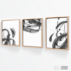 Tríptico Minimalista Pinceladas (Set x 3)
