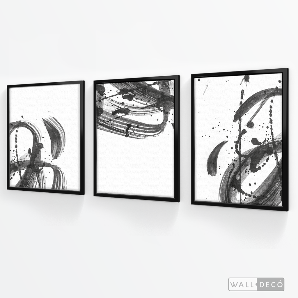 Tríptico Minimalista Pinceladas (Set x 3)