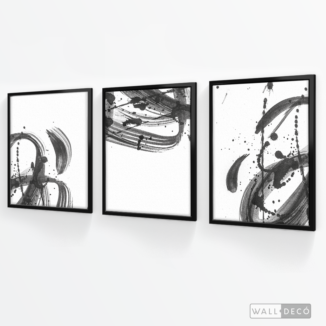 Tríptico Minimalista Pinceladas (Set x 3)